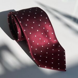 OTAA Burgundy Polka Dots Necktie